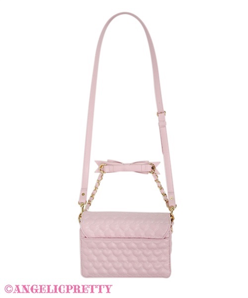 Heart Quilted Pochette - Sax - Click Image to Close