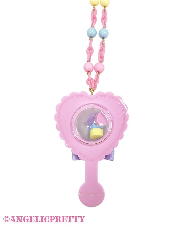 Heart Rattle Necklace - Lavender