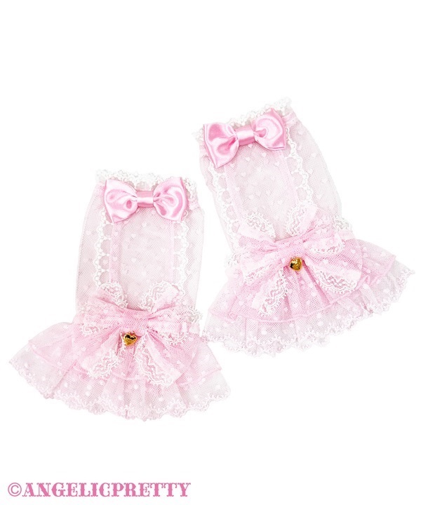 Heart Tulle Arm Warmer - Pink