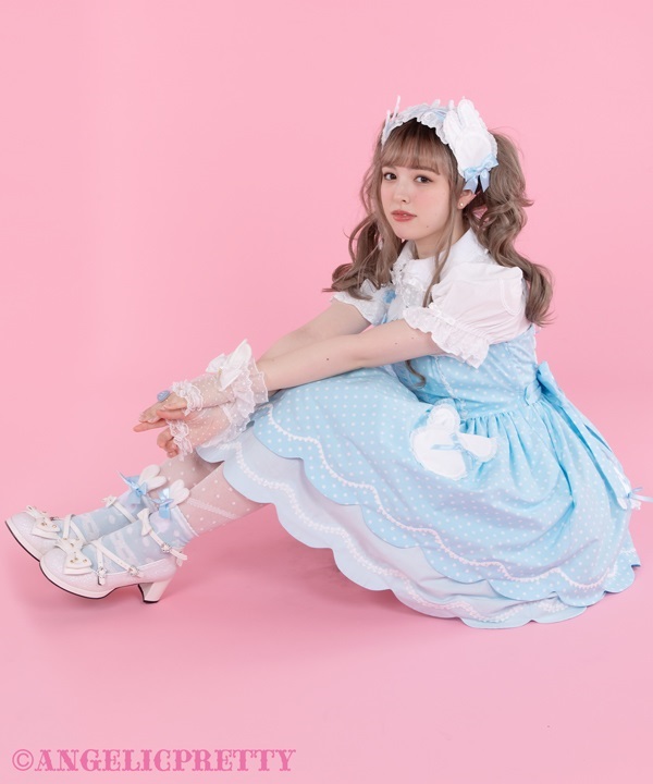 Heart Tulle Bunny Arm Warmer - White - Click Image to Close