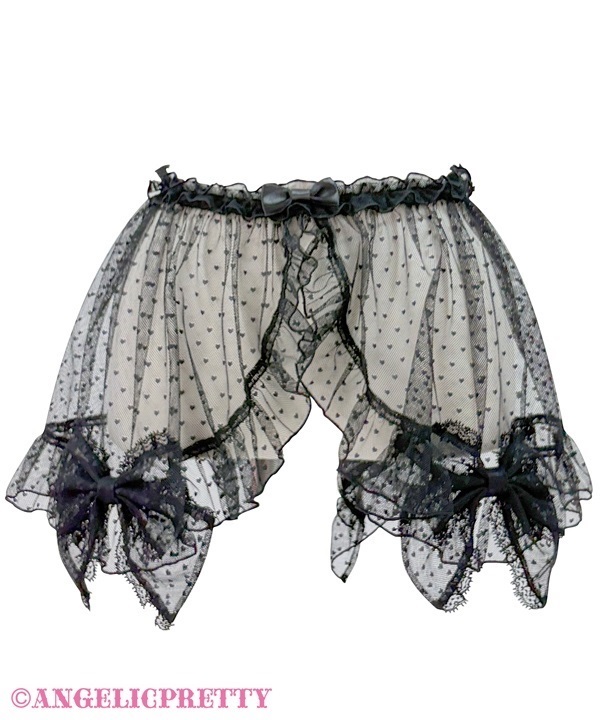 Heart Tulle Peplum - Black