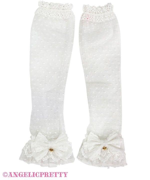 Heart Tulle Princess Arm Warmer - White