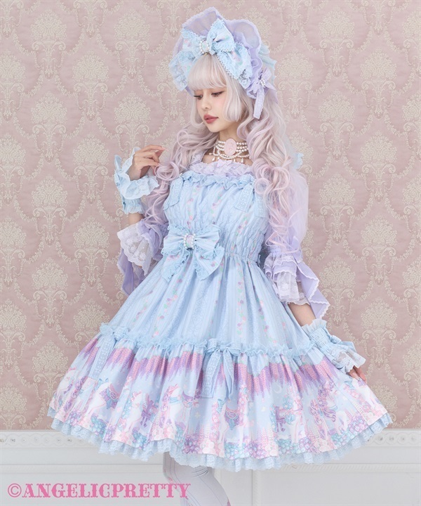 Into a Dream Carnival Shirring Jumperskirt - Pink [262PJ05-020722