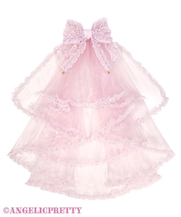 Into a Dream See Through Veil Barrette - Pink
