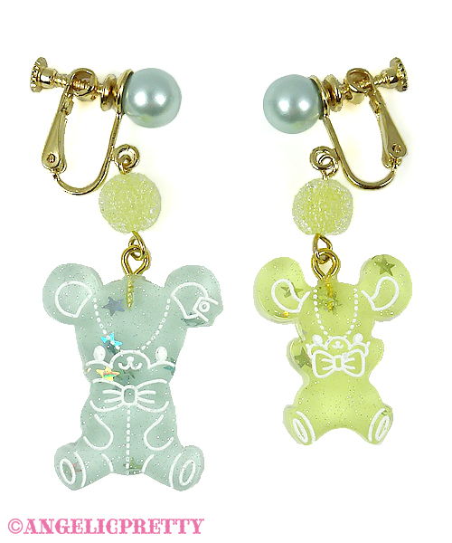 Jelly Candy Toys Clip On Earring - Mint