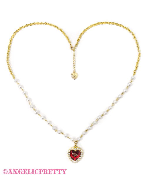 Jewelry Heart Necklace - Red