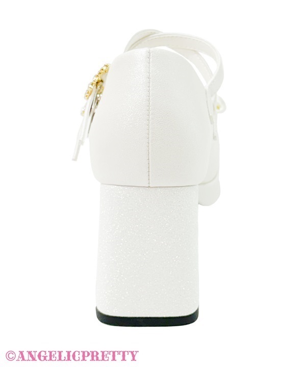 Angelic Pretty Jewelry Party シューズ シロ Jewelry Party Shoes (M) - White [262SH06-190050-whM] - $176.00