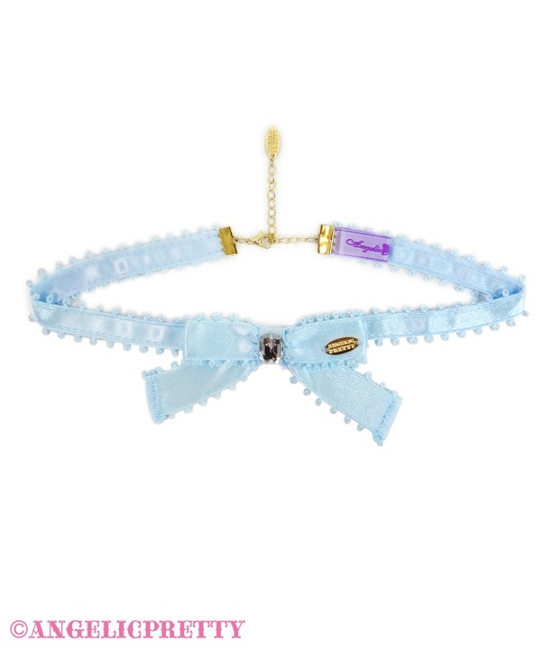 Jewelry Ribbon Choker - Sax