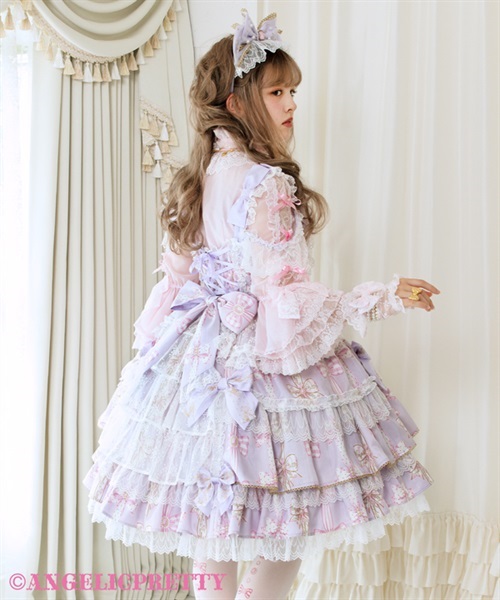 Jewelry Ribbon Princess Dress - Sax