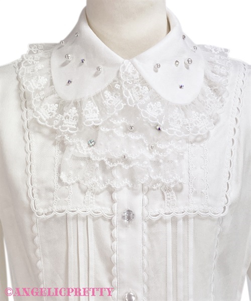 Jewelry Blouse - White - Click Image to Close