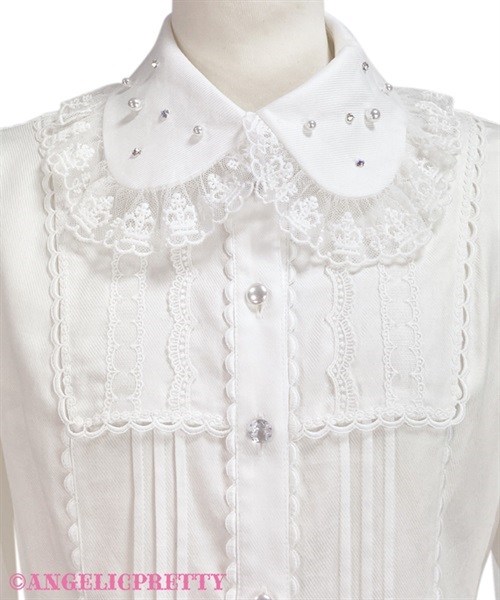 Jewelry Blouse - White - Click Image to Close