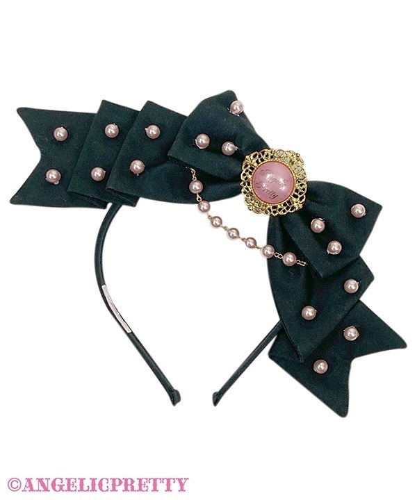 Kimagure Dolly Ribbon Headbow - Black