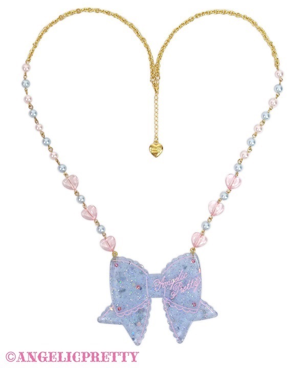 Kirameki Ribbon Necklace - Sax