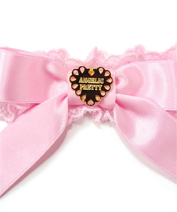 Lace Heart Charm Choker - Sax