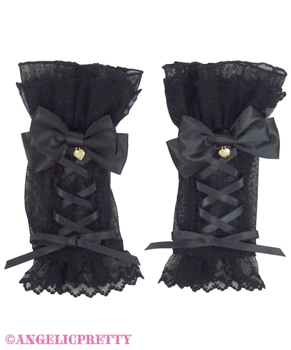Lace Up Doll Arm Warmer - Black