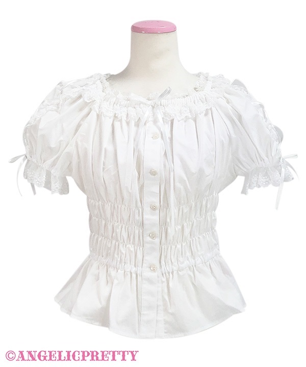 Lace Up Off Shoulder Blouse - White