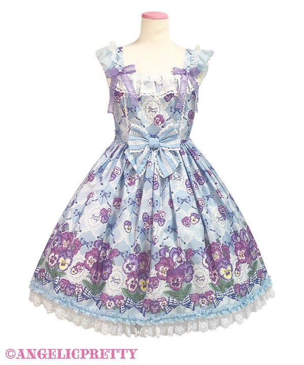 Lacy Pansy Jumperskirt - Sax