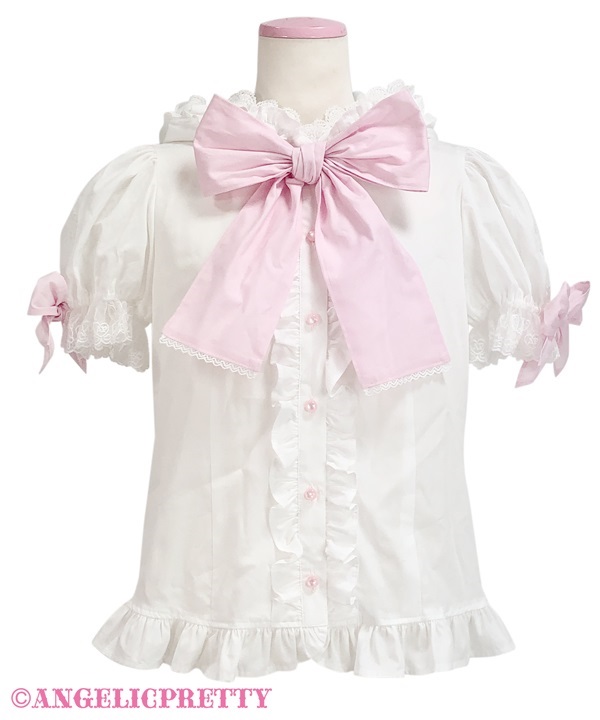 Lovely Bunny Blouse - White x Pink - Click Image to Close