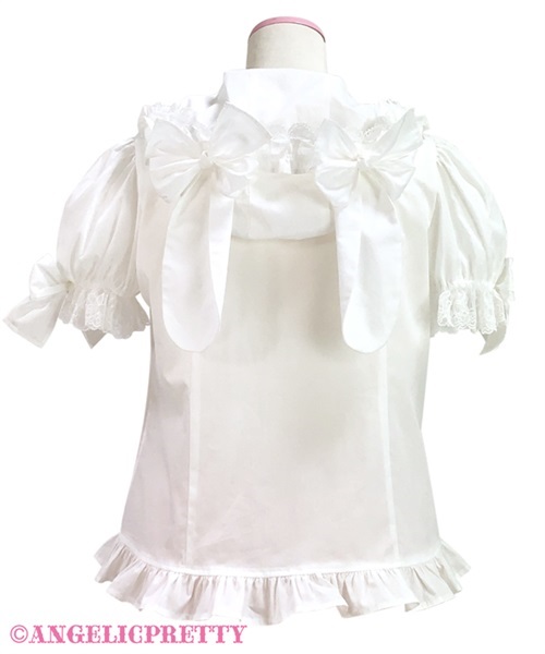 Lovely Bunny Blouse - White x Pink