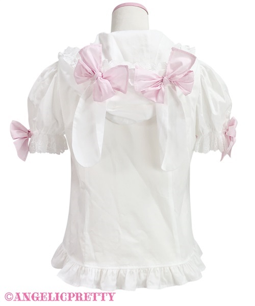 Lovely Bunny Blouse - White x Pink
