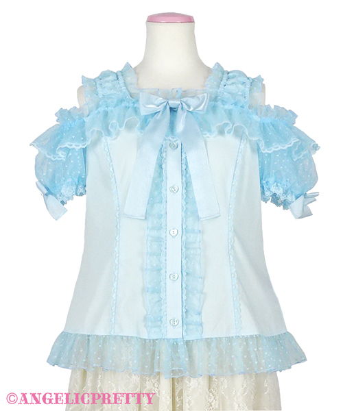 Lovely Frill Blouse - Sax