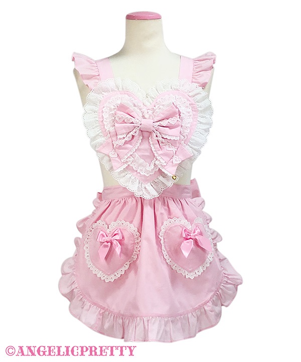 Lovely Heart Apron - Pink