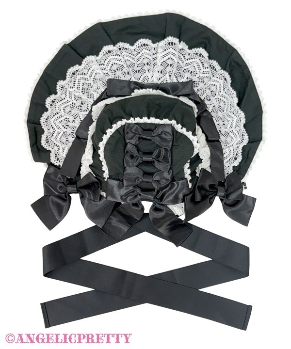Lovely Ribbon Bonnet - Black