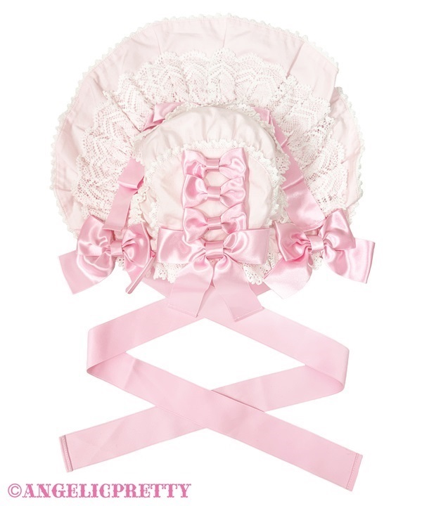 Lovely Ribbon Bonnet - Pink