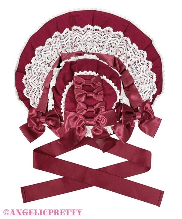 Lovely Ribbon Bonnet - Wine