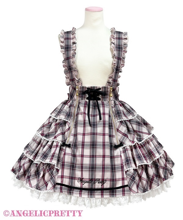 Lovely Tartan Check Skirt - Pink