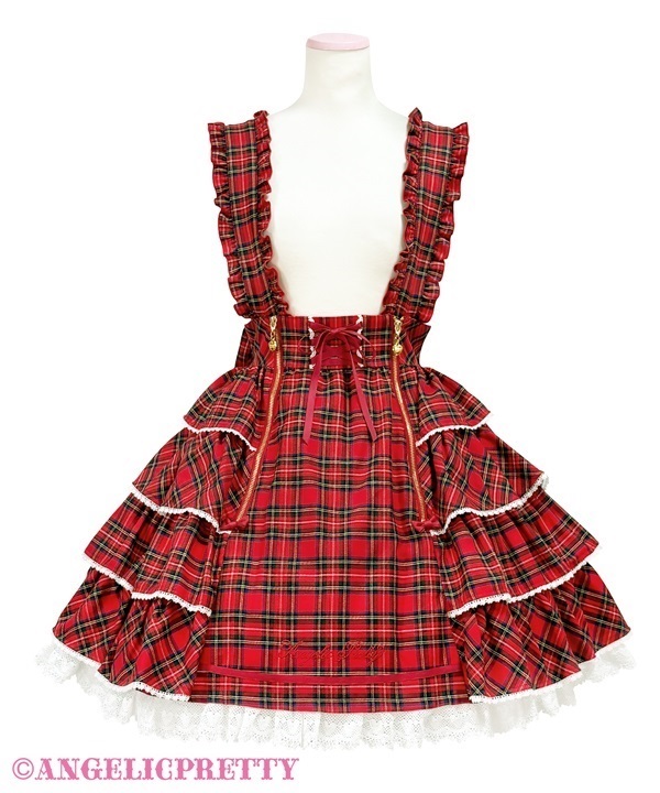 Lovely Tartan Check Skirt - Red