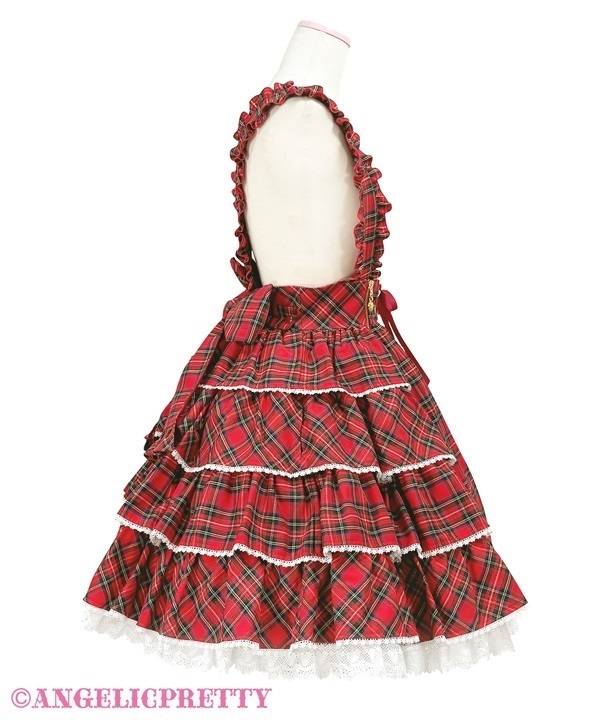 Lovely Tartan Check Skirt - Red [262S08-010161-rd] - $298.00