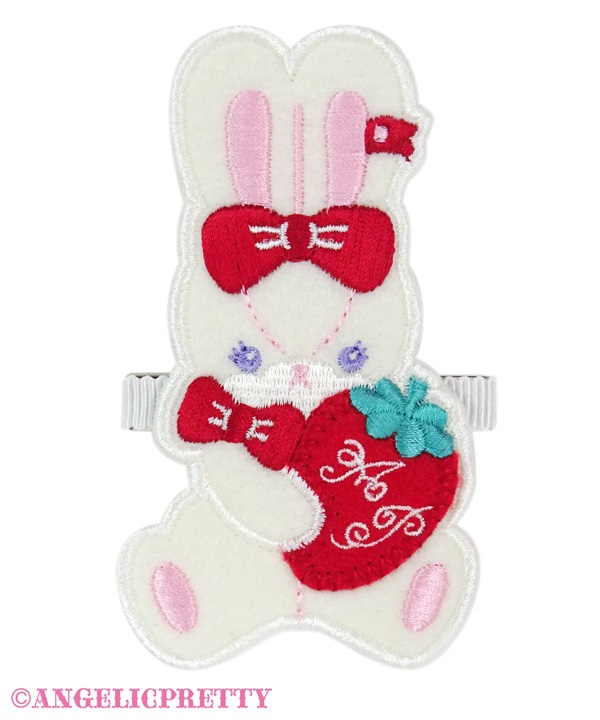 Lyrical Bunny Parlor Patch Clip - White