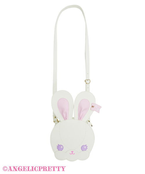 Lyrical Bunny Shoulder Bag - White