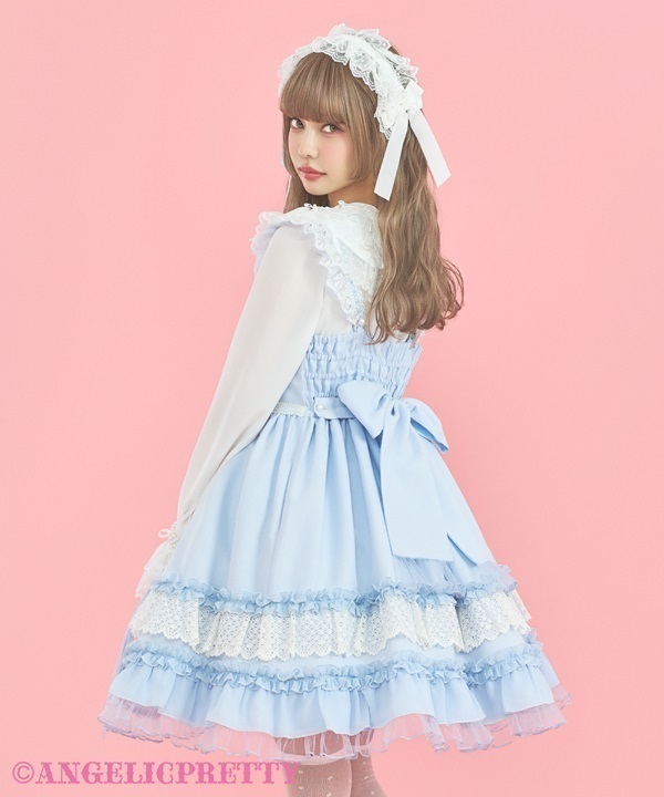 Macaron Frill Jumperskirt - Pink - Click Image to Close