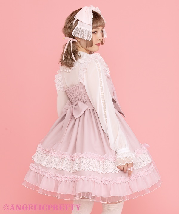 Macaron Frill Jumperskirt - Pink - Click Image to Close