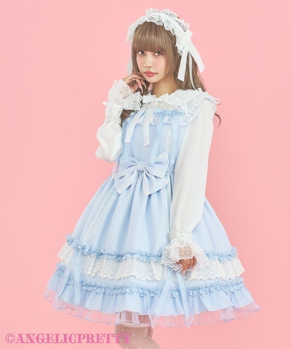 Macaron Frill Jumperskirt - Pink - Click Image to Close