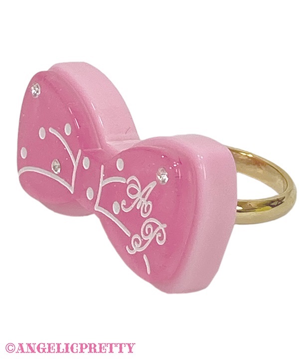 Macaron Ribbon Ring - Pink