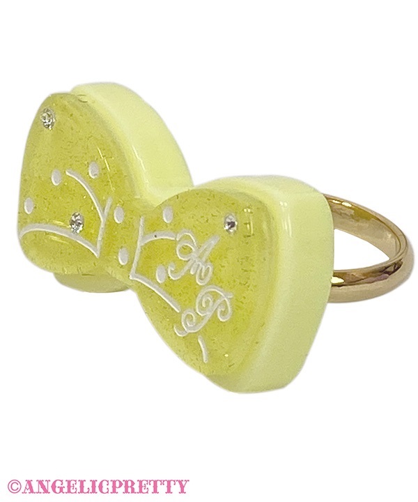 Macaron Ribbon Ring - Yellow