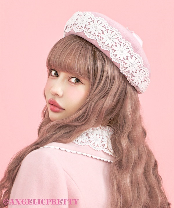 Madonna Ribbon Beret - Pink