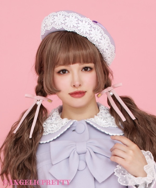 Madonna Ribbon Beret - Pink