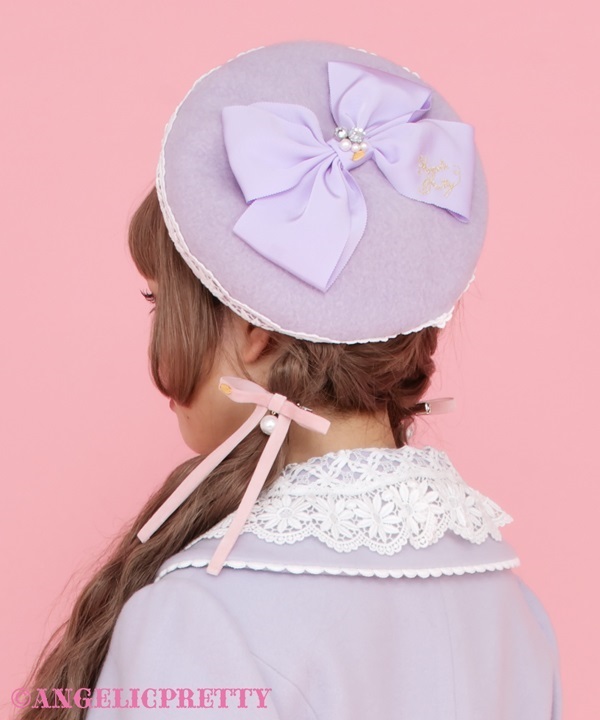 Madonna Ribbon Beret - Pink