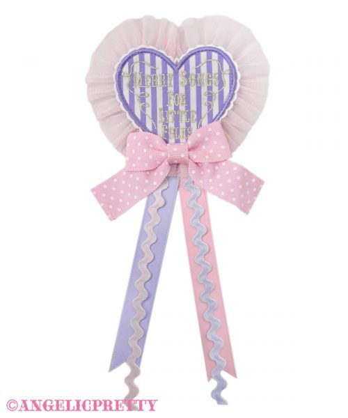 Melody Toys Heart Brooch - Lavender x Pink - Click Image to Close