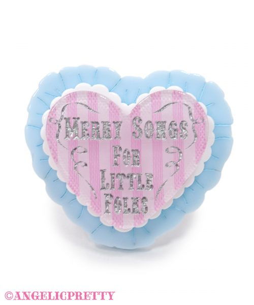 Melody Toys Heart Ring - Black x Pink