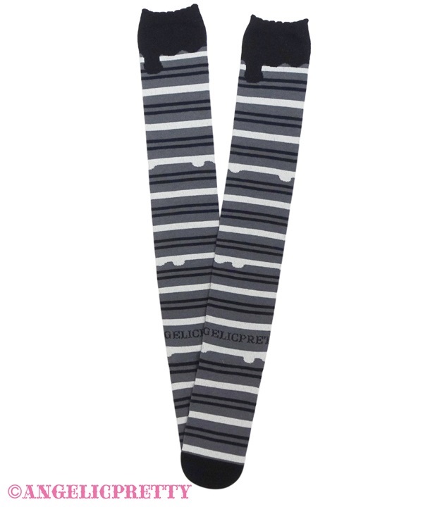 Melty Multi Border Over Knee - Black