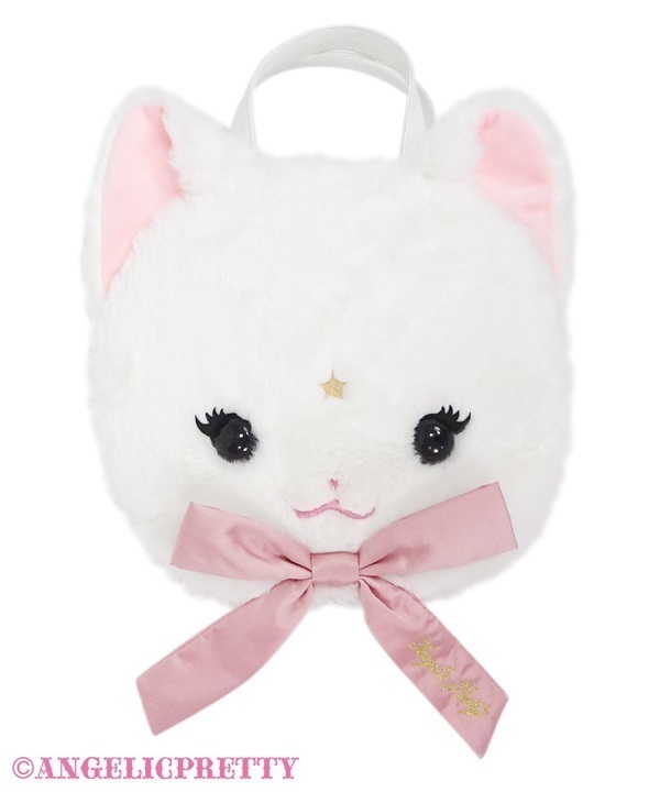 Milk Cat Face 3 Way Bag - White