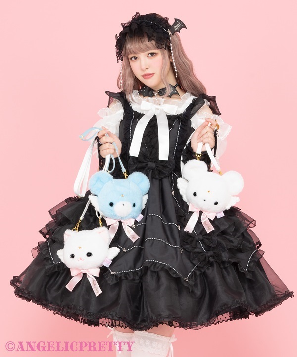 Milky Bear Face Pouch - Pink [252BG09-180295-pk] - $126.00