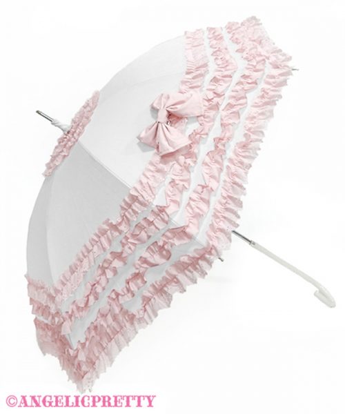 Millefeuille Umbrella - White x Pink