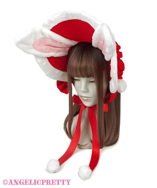 Nakayoshi Bunny Bonnet - Red