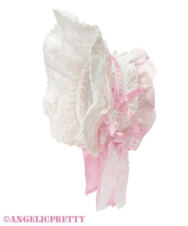Omekashi Brim Headbow - White x Pink